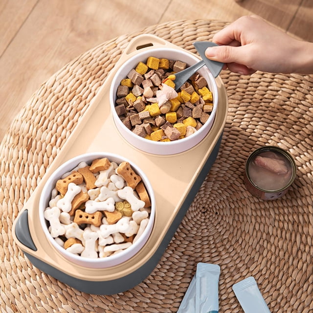 Comedero desmontable Colco para perros y gatos con contenedor de almacenamiento grande