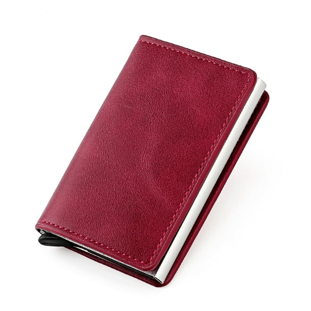 Tarjetero RFID para hombre, billetera de aleación de aluminio para tarjetas de crédito, tarjetero de metal de aluminio, estuche de aluminio, tarjetero antimagnético, tarjetero de visita