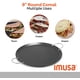 thumbnail image 3 of Comal redondo Imusa de acero al carbono de 23 cm con asas de metal, color negro, 3 of 8