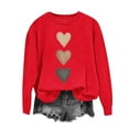 thumbnail image 5 of Craaazy Women's Valentine Printed Long Sleeve Tops Casual Crewneck Heart Graphics Shirt Gifts, 5 of 6