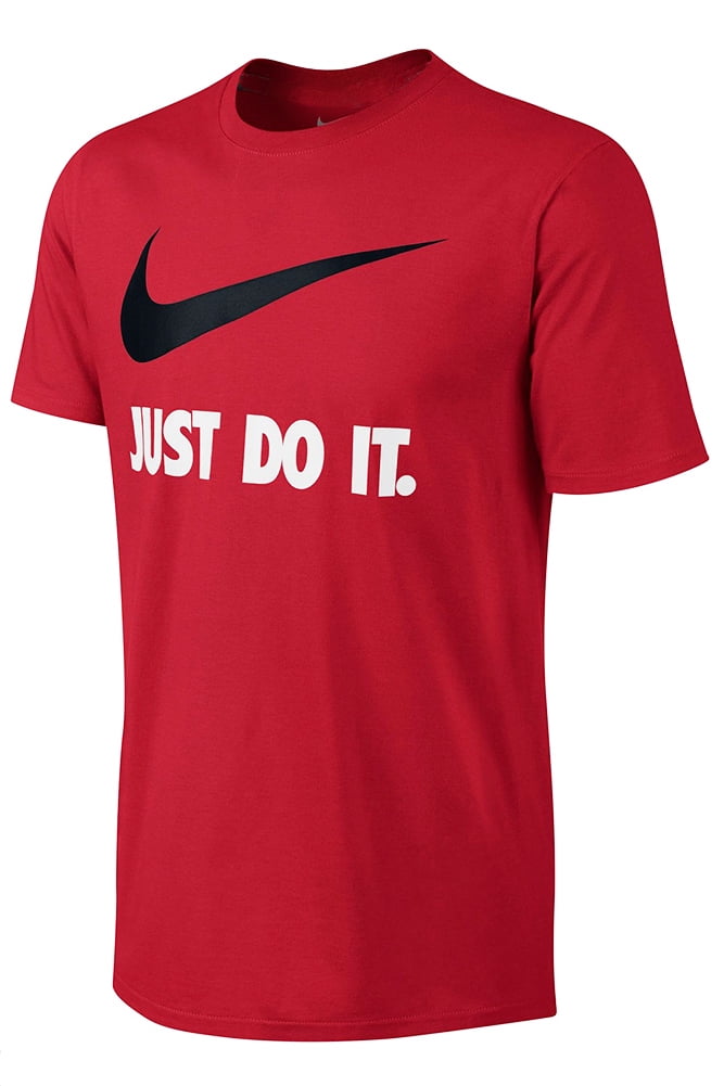 Nike Men's Short Sleeve Just Do It Swoosh Graphic Active T-Shirt Red S ...