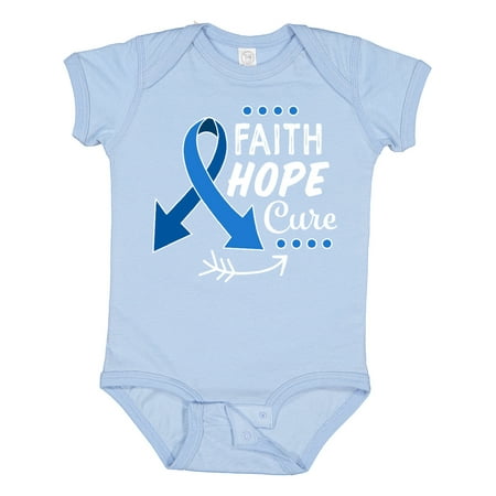 

Inktastic Faith Hope Cure Colon Cancer Awareness with Arrow Gift Baby Boy or Baby Girl Bodysuit
