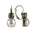 thumbnail image 4 of Swarovski Lever back Earrings 12mm Roseline Pearl and 8mm Gold Patina Nickel Free, 4 of 4