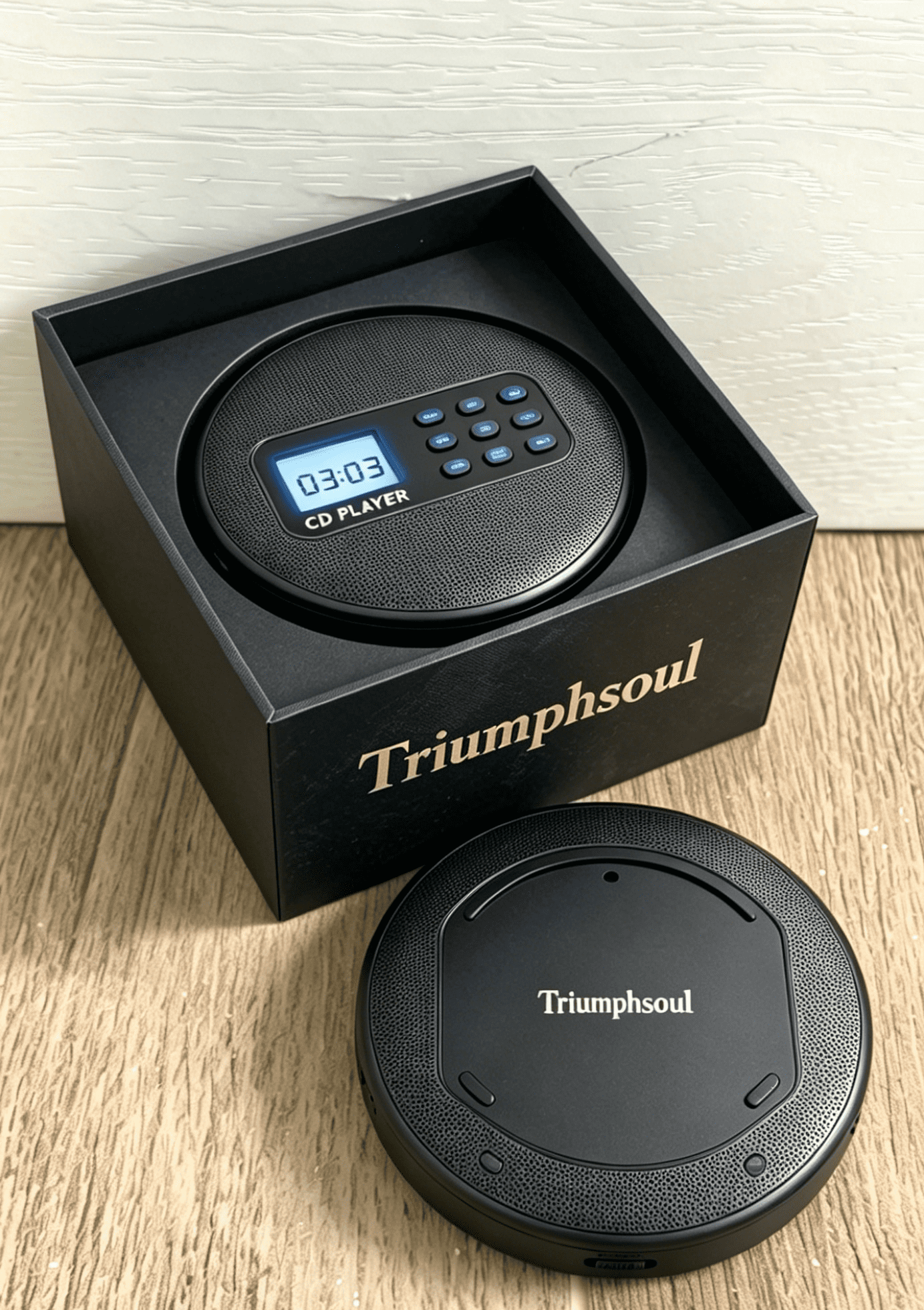 Triumphsoul Personal stereos with Dual Speaker CD Player Portable MP3 Compatible Compact Disc Album Player with Built in Stereo Sound