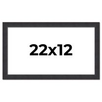 22x12 Frame Black Real Wood Picture Frame Width 1.25 Inches | Interior Frame Depth 0.5 Inches |