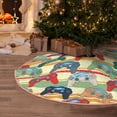 thumbnail image 5 of Balery Retro With Joysticks Printed Christmas Tree Skirt , Merry Christmas Party Christmas Tree Decoration,Adjustable Tree Skirt-48", 5 of 6