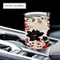 thumbnail image 5 of 20oz Double-Wall Vacuum Insulated Stainless Steel Tumbler with Straws Sports Mugs BPA-Free Red and Blacks Holly Leaves, 5 of 7