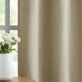 thumbnail image 6 of Exultantex 100% Blackout Linen Textured Window Curtains Panels Burlap Texture Rustic Drapes Thermal Insulated Privacy,40"x95"x2,Brown, 6 of 6