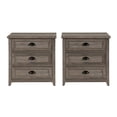 thumbnail image 4 of Walker Edison Farmhouse 3 Drawer Nightstand, Set of 2, Grey Wash, 4 of 12