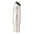 thumbnail image 2 of Tubo de escape del silenciador del coche 51 mm x 51 mm Entrada redonda Acero inoxidable Plata Reemplazo universal, 2 of 19