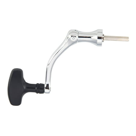 figatia Arm Reel Rotary Knob Handle Rocker Part Saltwater Accessory Lightweight Portable Arm Replacement Fishing Reel Handle Large Argent