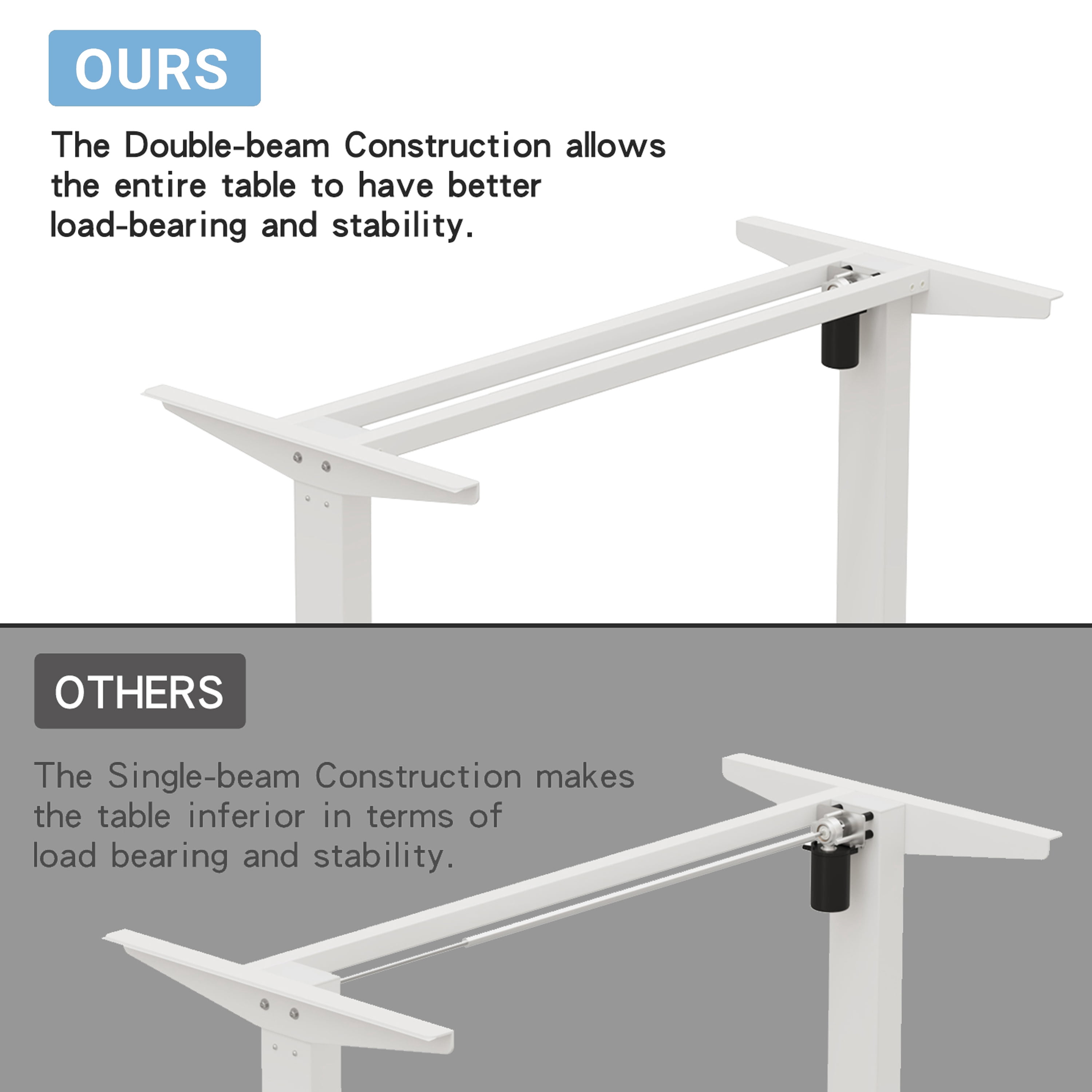 Electric Standing Desk 63x30 Inch, Height Adjustable Sit Stand Desk, Splice Board, 4 Memory Presets, Cable Basket, Side Hooks, Home Office Workstation, White Light Oak
