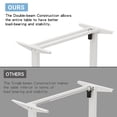 thumbnail image 4 of Electric Standing Desk 63x30 Inch, Height Adjustable Sit Stand Desk, Splice Board, 4 Memory Presets, Cable Basket, Side Hooks, Home Office Workstation, White Light Oak, 4 of 9