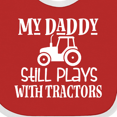 thumbnail image 4 of Inktastic Farmer My Daddy Still Plays with Tractors Boys or Girls Baby Bib, 4 of 4