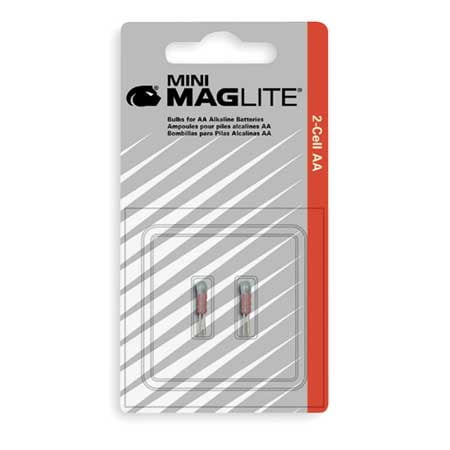 Mini Maglite Replacement Parts - Replacement Xenon Lamp for Mini Maglite 2-Cell AA/AAA Flashlight, 2pk MAGLITE