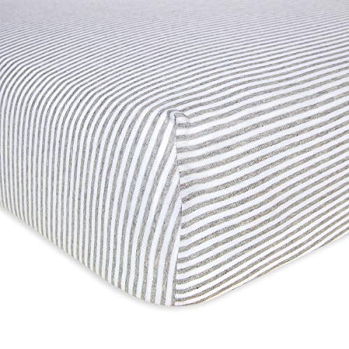 black and white striped crib skirt