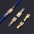 thumbnail image 2 of Juego de 100 conectores de cables eléctricos, 2,8/4,8/6,3 mm, conector de terminal de crimpado hembra y macho, latón dorado/plata, para altavoces de coche, 2 of 5