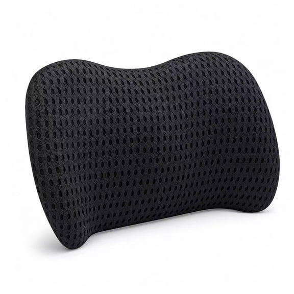 Ergonomic Memory Foam Lumbar Support Pillow for Car, Breathable Mesh Car Seat Back Cushion, Adjustable Strap Lower Back Support Pillow for Driving, Office Chair, Wheelchair, Back Pain Relief
