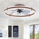 thumbnail image 1 of Ventilador de techo ZMISHIBO de 61 cm con luz LED y 6 velocidades con control remoto, 1 of 7