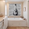 thumbnail image 3 of Curtains 84 Inches Long 2 Panels, Black Grey Guitar Grommets Window Treatment Curtain, Vintage Musical Guitar Sheet Abstract Thermal Curtains Drapes for Living Room/Bathroom, 3 of 9