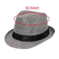 thumbnail image 2 of Sombrero de paja para niños, informal, de moda, ligero, duradero, para el sol, sombrero de copa Gris, 2 of 9