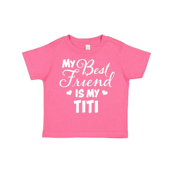 Inktastic My Best Friend is My Titi with Hearts Boys or Girls Toddler T-Shirt