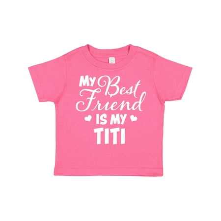 

Inktastic My Best Friend is My Titi with Hearts Gift Toddler Boy or Toddler Girl T-Shirt