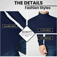 thumbnail image 3 of 3-Pack Men's Long Sleeve Turtle Neck T-Shirt (Sizes, S to 2XL), 3 of 5