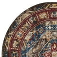 thumbnail image 6 of Bijar Brown/Royal Square Rug-Color:Brown/Royal,Shape:Round,Size:6'-7" X 6'-7", 6 of 8