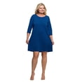 thumbnail image 5 of Plus Size Round Neck Knee Length A Line Dress, 5 of 11