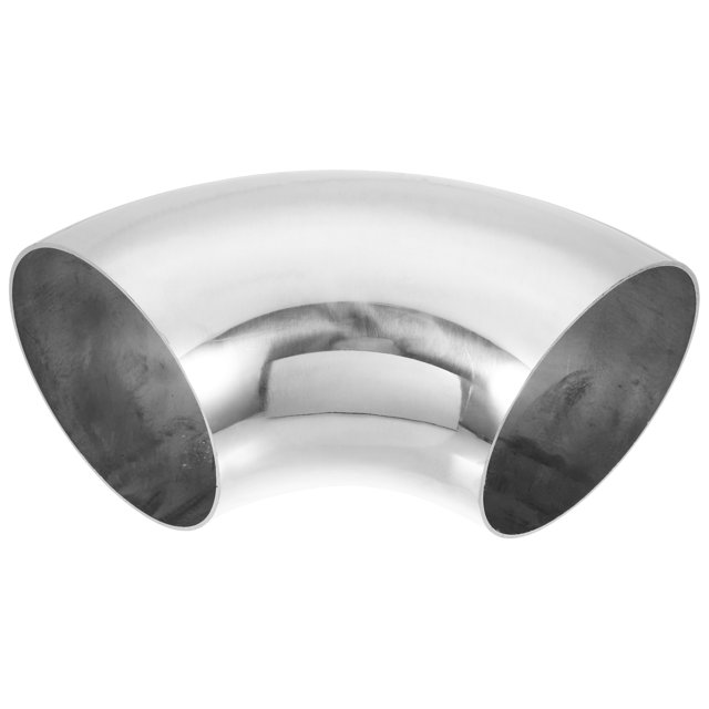 Tubo curvado Unique Bargains de acero inoxidable SS304 4,5 pulgadas 90 grados Tono plateado