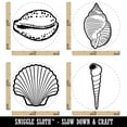 thumbnail image 2 of Tropical Beach Seashell Collection Rubber Stamp Set for Scrapbooking Crafting Stamping - Medium 1 Inch, 2 of 7