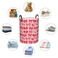 thumbnail image 4 of Lsque pink ribbon bows Pattern Laundry Hamper Basket, Tall Woven Rope Hamper Basket for Clothes, Lightweight Storage Basket, Collapsible Waterproof-Small, 4 of 6