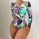 thumbnail image 2 of Traje de Baño Impreso de las Mujeres, Conservador de una Pieza con Cuello Redondo para la Playa Y la Piscina, Sexy Casual Conjunto de Trajes de Baño de Verano, 2 of 4