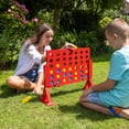 thumbnail image 3 of Grasshopper Games: Giant 4-In-A-Row - Classic Connecting Game, Wood Set, Indoor-Outdoor Play, Travel Bag, Party-Table-Backyard Activity, Family Age 3+, 3 of 10
