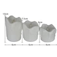 thumbnail image 3 of Amdohai 3Pcs Simulation Melting Candle Lamps Set Remote Control Birthday Party Christmas Decoration Electronic Candle Light (Warm white flashing), 3 of 8