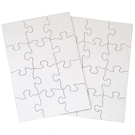 5.5 x 8 in. Puzzle-It Blank Puzzles - 12 Piece - 24 Per Pack