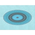 thumbnail image 1 of Ahgly Company Machine Washable Indoor Rectangle Transitional Tron Blue Area Rugs, 2' x 5', 1 of 7