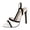 White, variant on Peep Toe Stiletto Heels for Women Slingback Pumps Shoes Trendy Color Block Sexy High Heeled Summer Sandals White Size 8