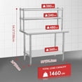 thumbnail image 2 of 30" X 24" Commercial Stainless Steel Work Table with Shelf, 2 of 7