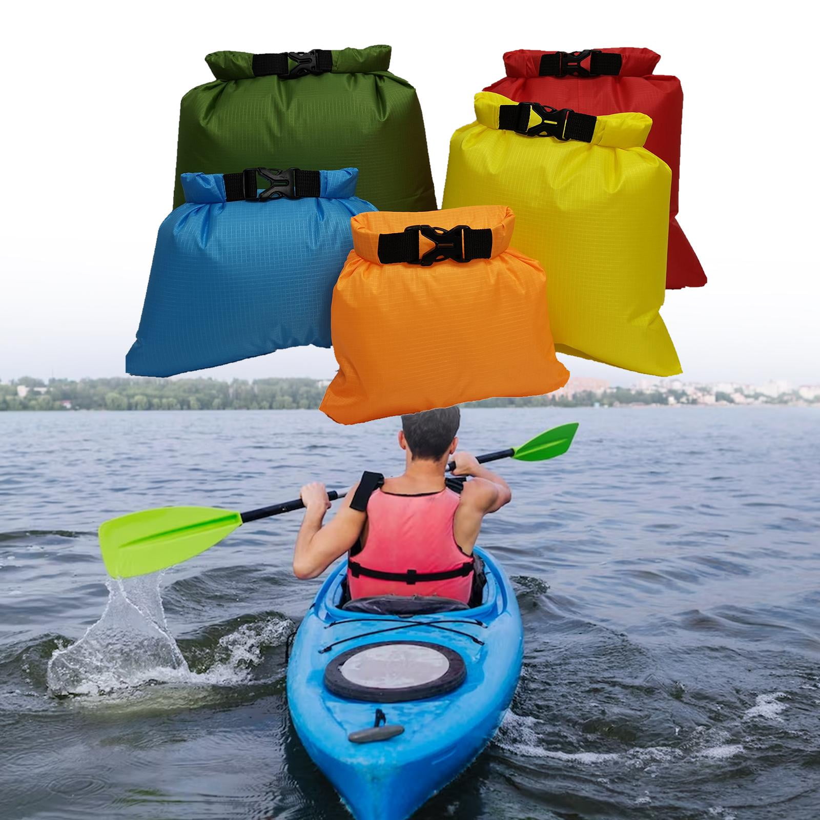 harayaa 5 Pieces Dry Bag Marine 1.5L 2.5L 3.5L 4.5L 6L Portable Multifunctional Multiple Style C