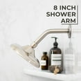 thumbnail image 4 of JS Shower Arm and Flange, 8-In. Stainless Steel Shower Head Extension Arm, Brushed Nickel Finish, 4 of 9