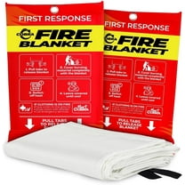 Mart Cobra Emergency Fire Blanket - 2 Pack -Fiberglass Fire Blanket for Home and Kitchen 40"x40"