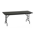 thumbnail image 2 of Correll Cfa3096M-01 Melamine Top Folding Tables - Adjustable Height - Walnut, 2 of 2