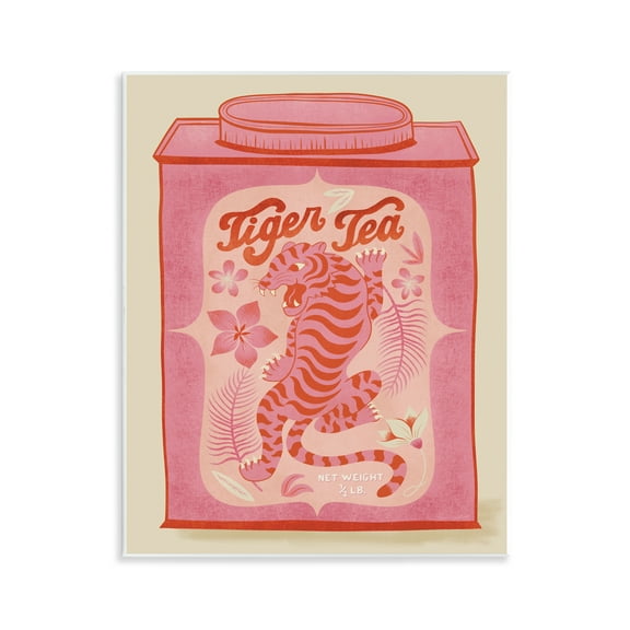 Stupell Industries Tiger Tea Tropical Tin Food & Beverage Painting Unframed Art Print Wall Art, 11 x 14