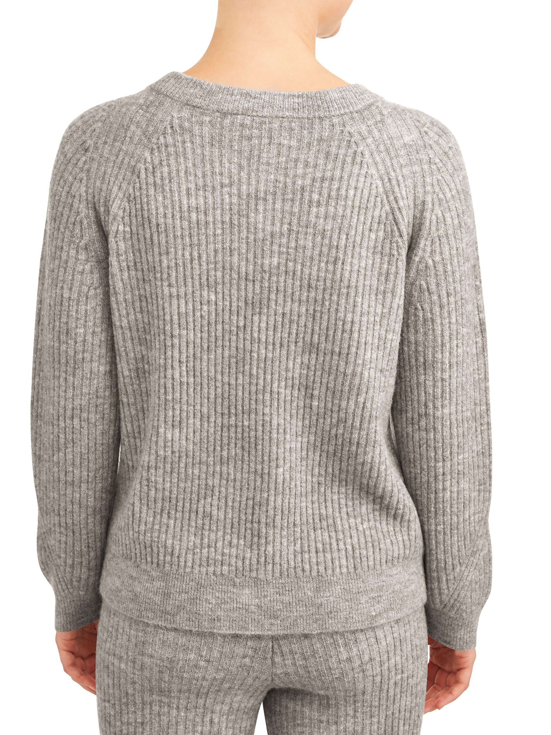 Time and Tru Women's Cozy Ribbed Sweater - image 5 of 5
