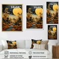 thumbnail image 4 of Designart "Moonlit Zen Garden: Golden Japan I" Japan Art Floater Framed Wall Decor, 4 of 5