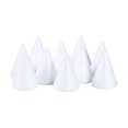 thumbnail image 2 of White Cone Shape Foam DIY Craft Material Holiday Party Accessory Children Table 68mm 10Pcs, 2 of 10