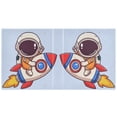thumbnail image 2 of Waterproof PVC Round Ring Binder - D-Rings Clipboard, 200 Page Capacity (1 or 2-Pack), Ideal for Office , Home and School，An Astronaut on A Rocket, 2 of 8