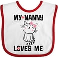 thumbnail image 3 of Inktastic My Nanny Loves Me Girl Grandchild Girls Baby Bib, 3 of 4